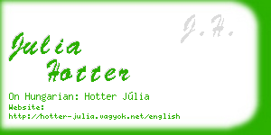 julia hotter business card