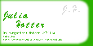 julia hotter business card